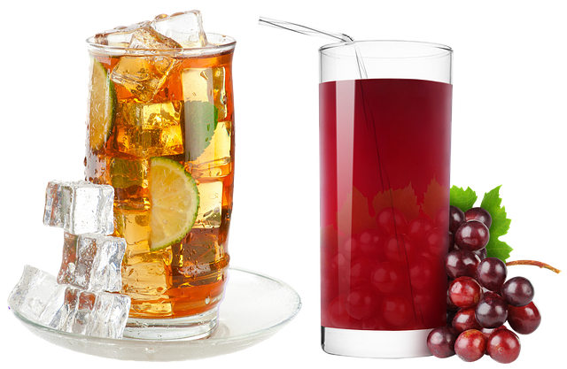 Free cup cocktail with ice drink illustration