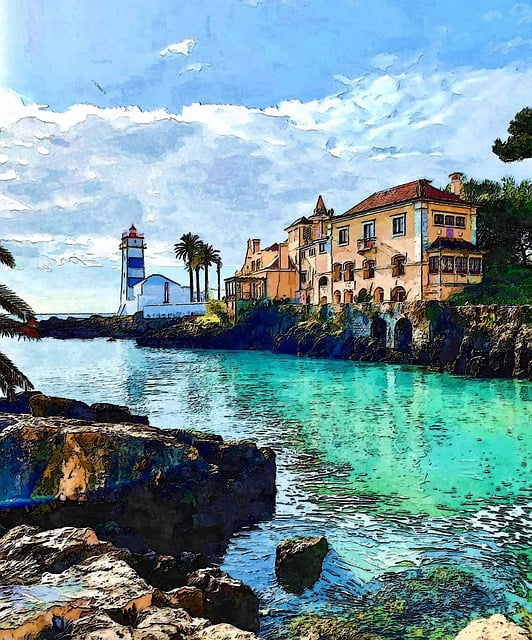 Cascais, Wasser, Himmel, Struktur, Gut