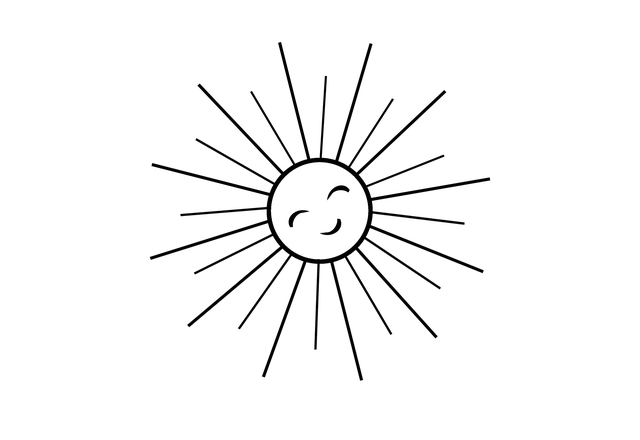 Free sun rays design illustration