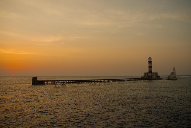 daedalus, reef, nature, red sea, coral, ocean, light house, sunset