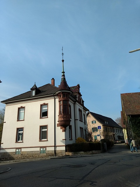 house, bay window, building