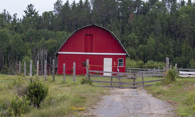 Free Red Barn Field photo and picture