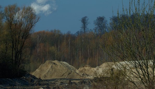 Kieswerk, Sand, Forest, Trees, Removal