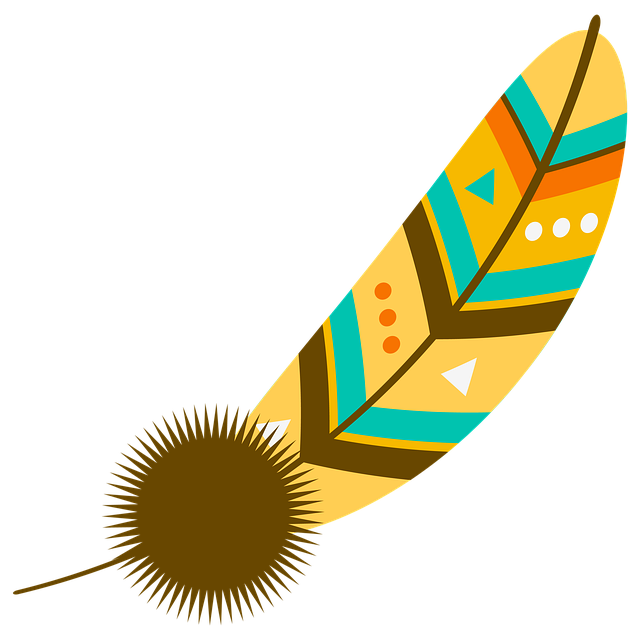 Free feather tribal motif illustration