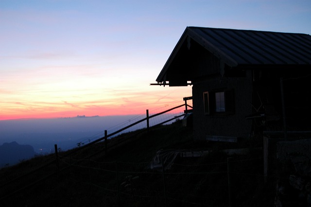 Free Hut Backlighting photo and picture