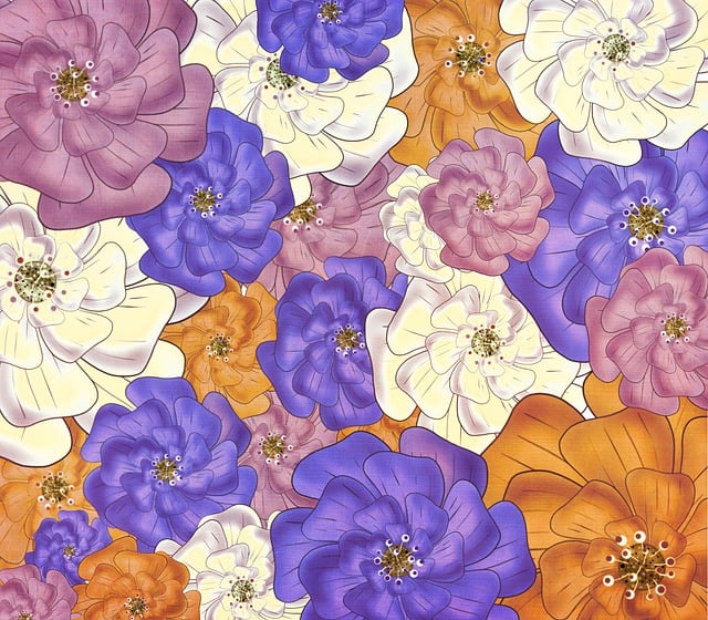 Muster, Blumen, Hintergrund, Frühling
