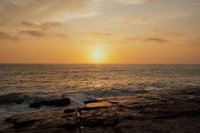 Mar, Pôr Do Sol, Panorama, Praia
