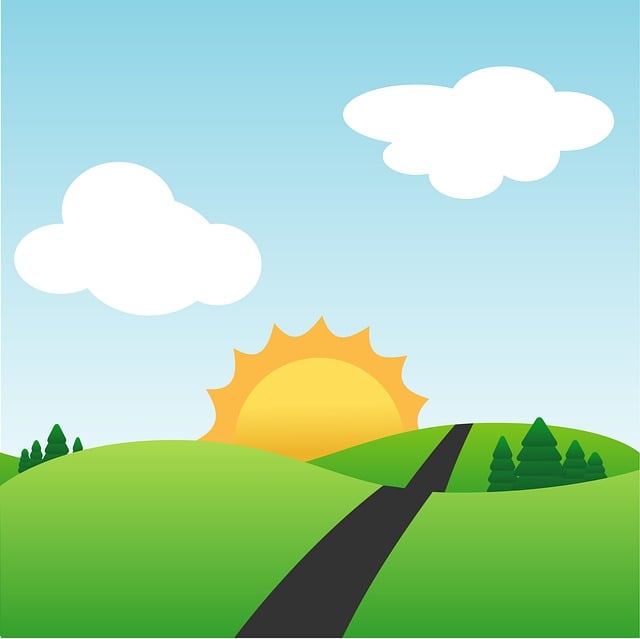 Free nature sun sunset illustration
