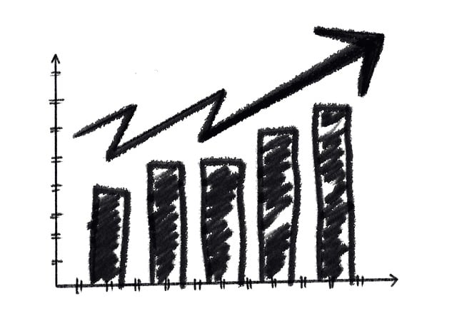 Free statistics business graph illustration