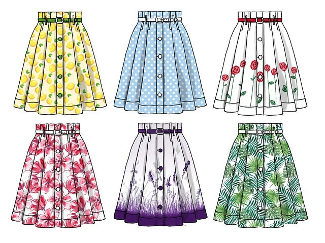Free dress skirt spring illustration