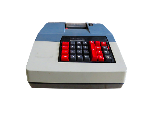 Free industry craft calculating machine illustration