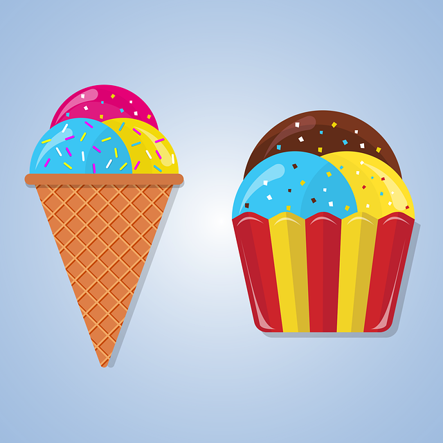 Free ice cream character ice vector