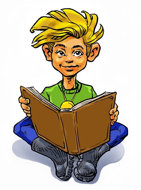 Free boy guy book illustration