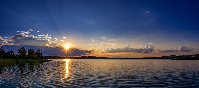 Free Lake Sunset photo and picture