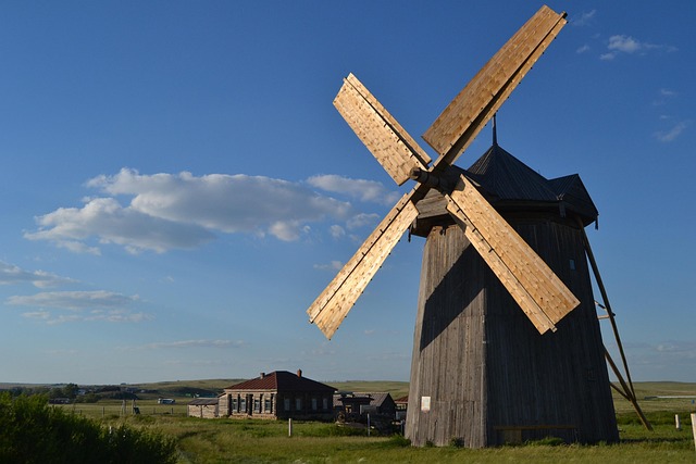 Mühle, Sommer, Arkaim, Feld, Himmel