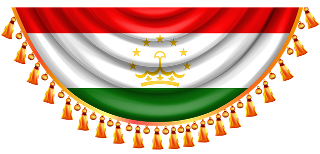 Free curtain flag tajikistan illustration