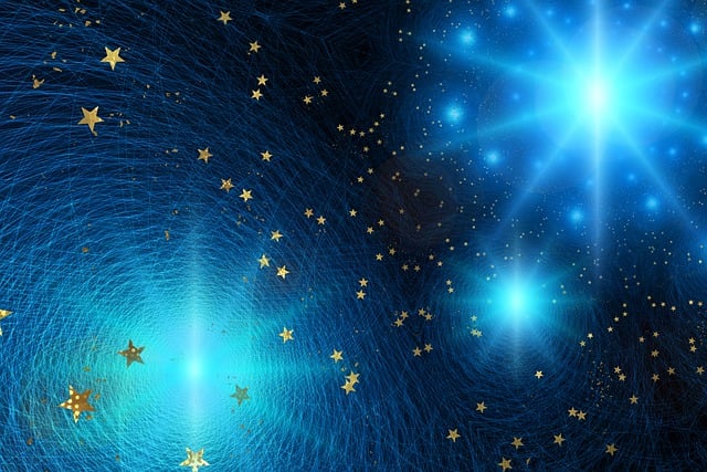 Free stars light space illustration