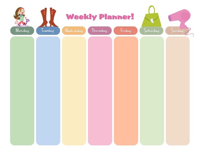 Free planner organizer calendar illustration
