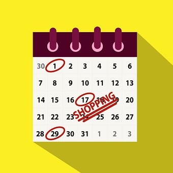 Shopping, Calendário, Armazenagem