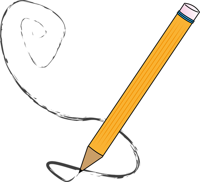 Free pencil draw to write vector