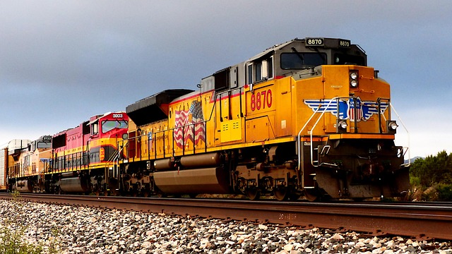 Transport, Locomotiva, American, Tren
