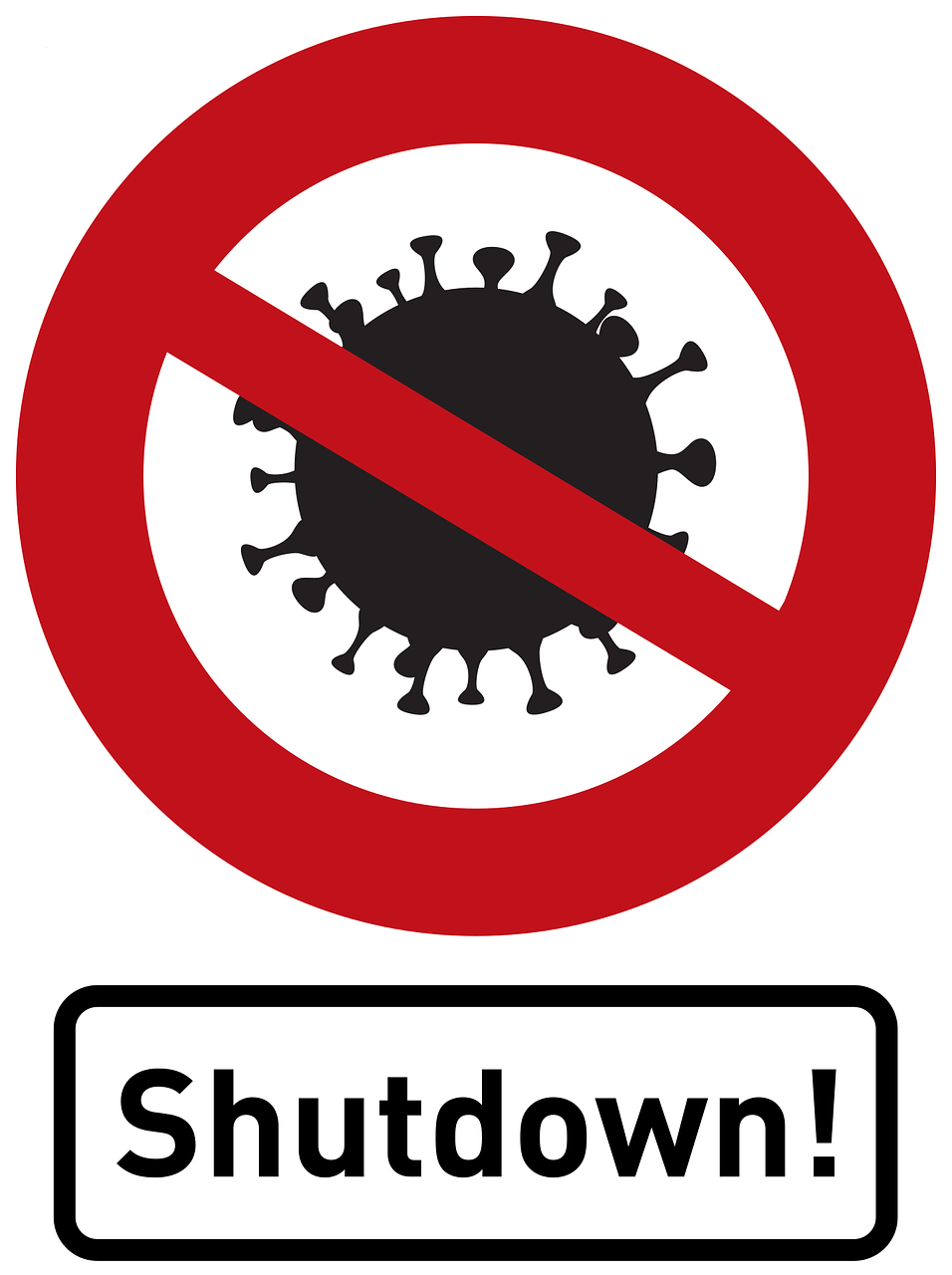 Download Coronavirus, Shutdown, Sign. Royalty-Free Vector Graphic - Pixabay