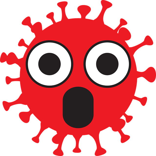 Free be amazed coronavirus emoji vector