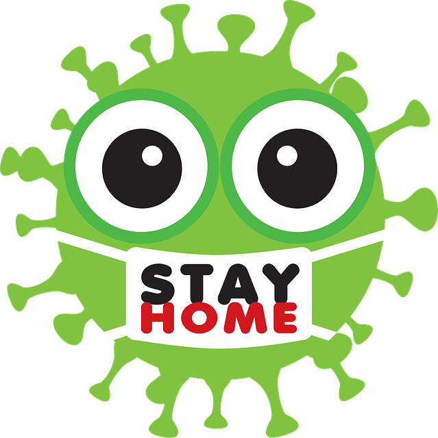 Free stay home coronavirus emoji vector