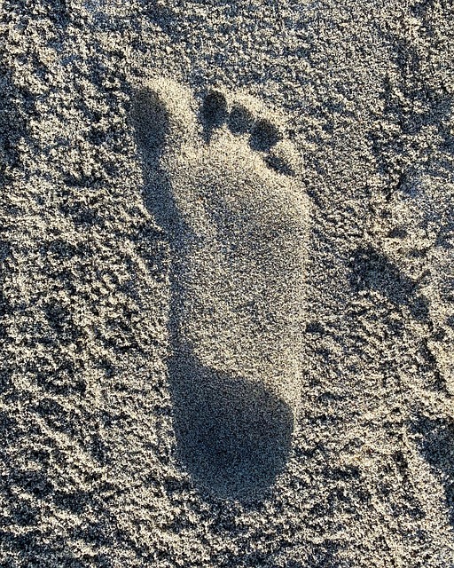 Free Footprint Sand photo and picture
