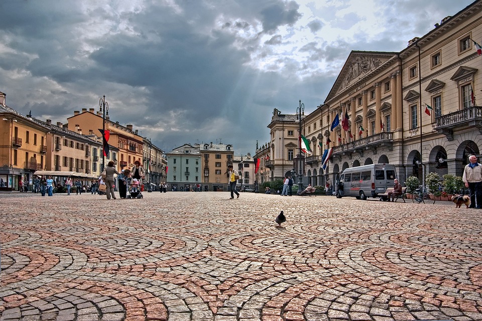 Città, Piazza, Aosta, Italia, Turismo, Architettura