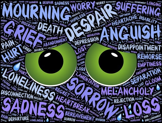 Free despair depression sadness illustration