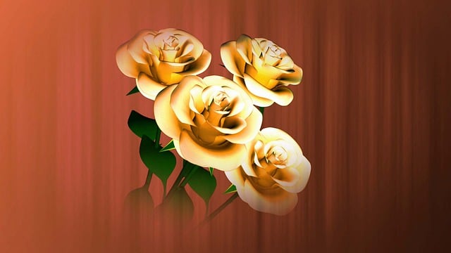 Free yellow rose flower illustration
