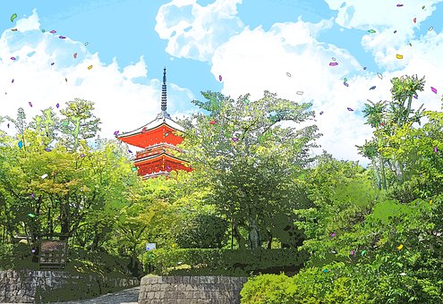 Abbildung Stil, Japan, Osaka, Kyoto