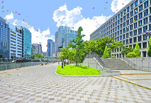 Abbildung Stil, Japan, Osaka, Stadt