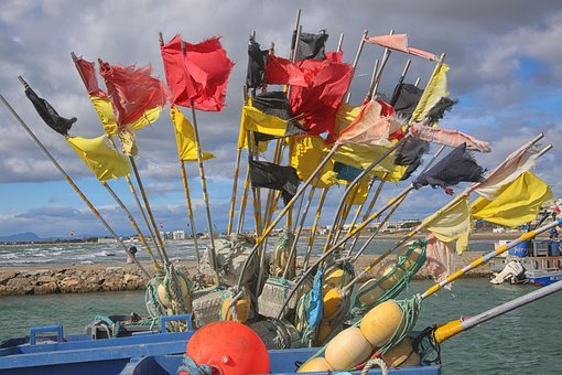 Flaggen, Signal, Pfirsich, Beschilderung