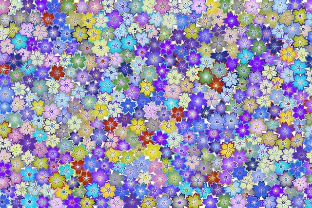 Free background flowers pattern illustration