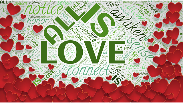 Free love hearts relationship illustration
