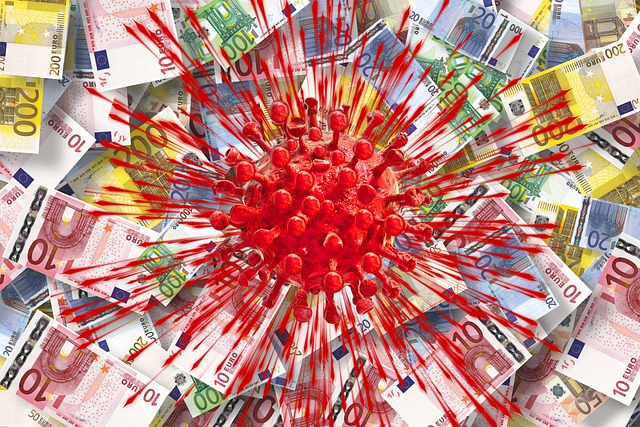 Download free HD stock image of Corona Cost Free corona cost euro illustration