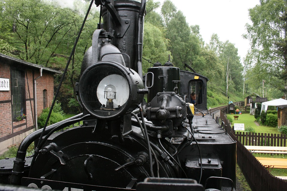 Photo gratuite: locomotive à vapeur, Historiquement, locomotive, chemin de fer, loco