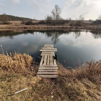Lake, Water, Feder, Wolken