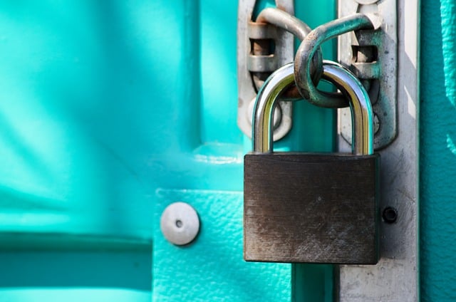 Free door lock castle padlock illustration