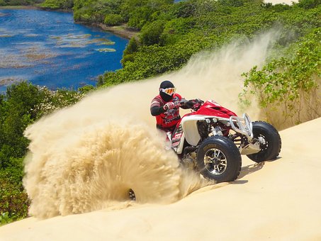 Quad Bike, Out-Of-The-Road, Sol, Nature
