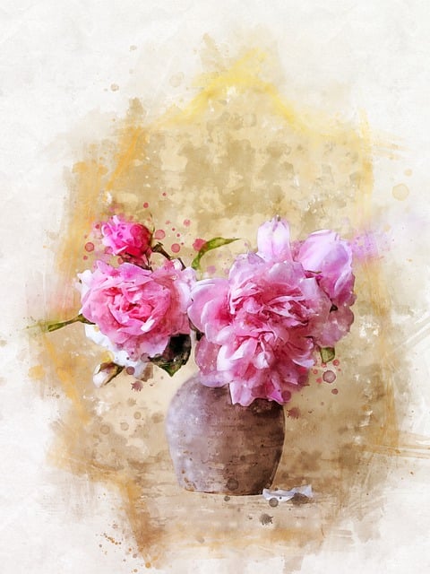 Flori, Vază, Decor, Roz, Floral