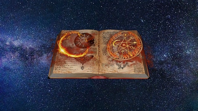 Free book mysticism magic illustration
