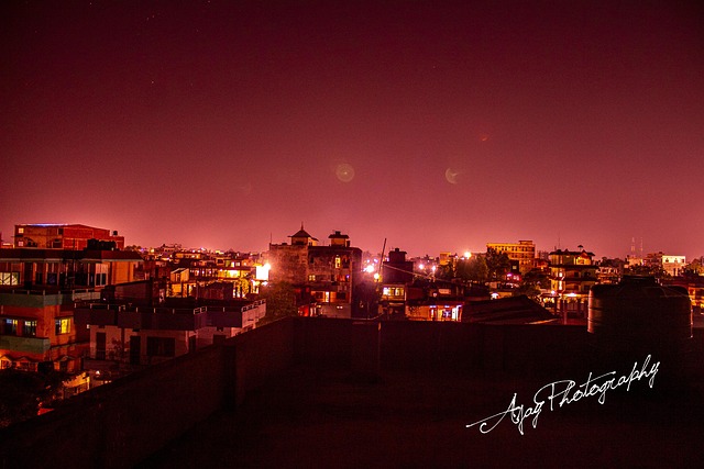 Janakpur, Nacht-Ansicht