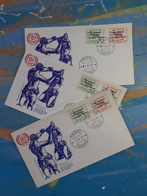 Philatelie, Briefumschlag, Briefmarken