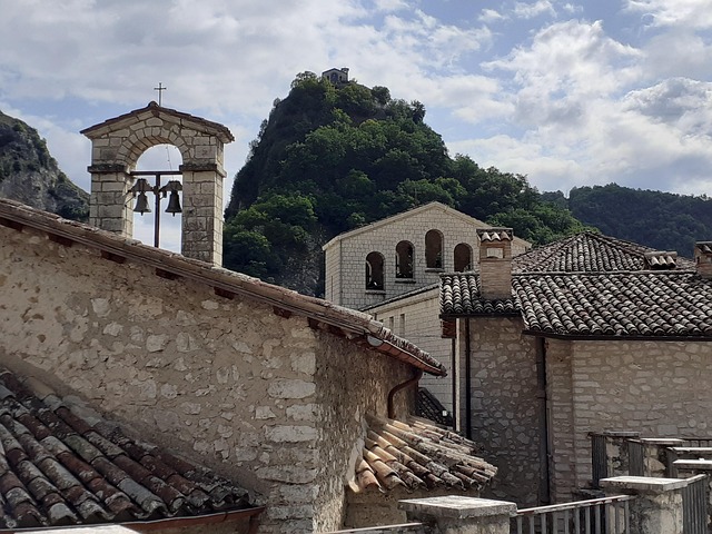 Cascia, Umbrien, Italien, Panorama