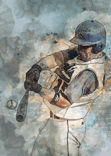 Free baseball foul ball hit illustration