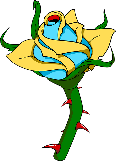 Free rosebud flower floral illustration