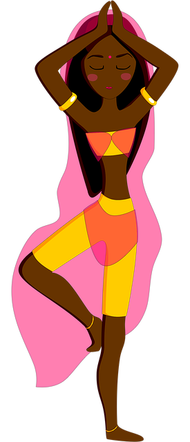 Free yoga pose meditation illustration